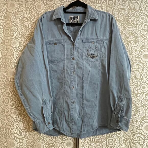 Harley-Davidson Denim Shirt Large - Picture 1 of 5